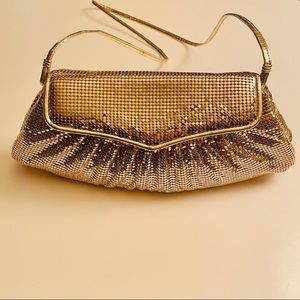 Whiting and Davis classic gold bag